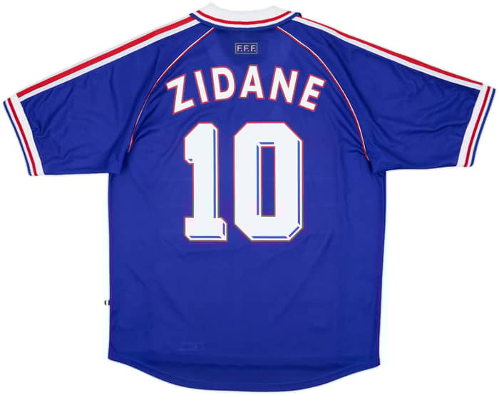 1998-00 France Home Shirt Zidane #10 - 8/10 - (XL)