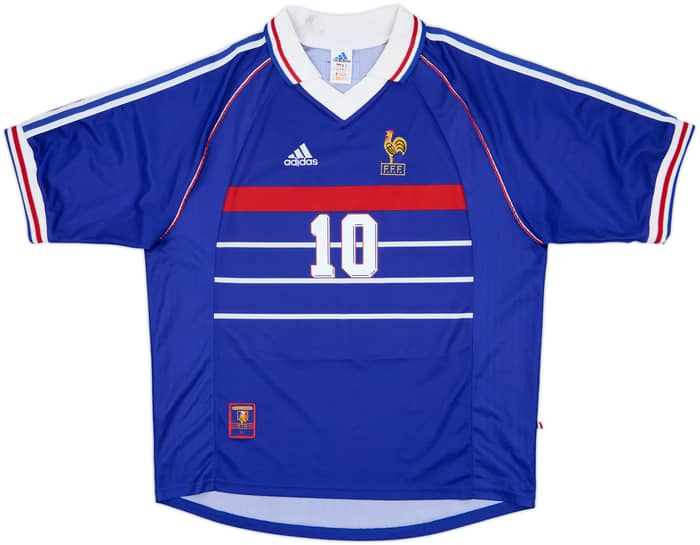 1998-00 France Home Shirt Zidane #10 - 8/10 - (XL)