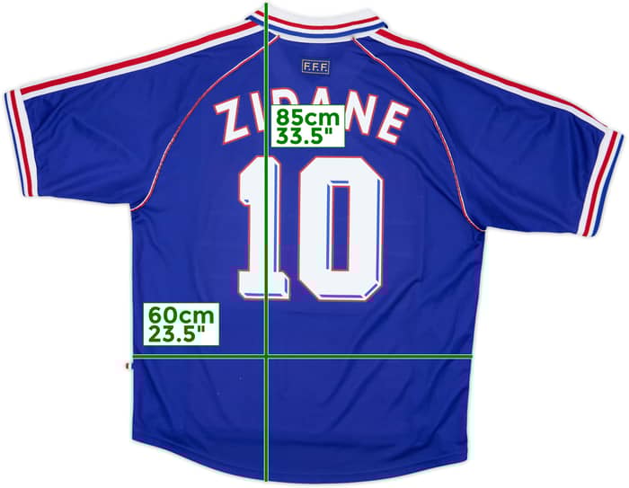 1998-00 France Home Shirt Zidane #10 - 8/10 - (XL)