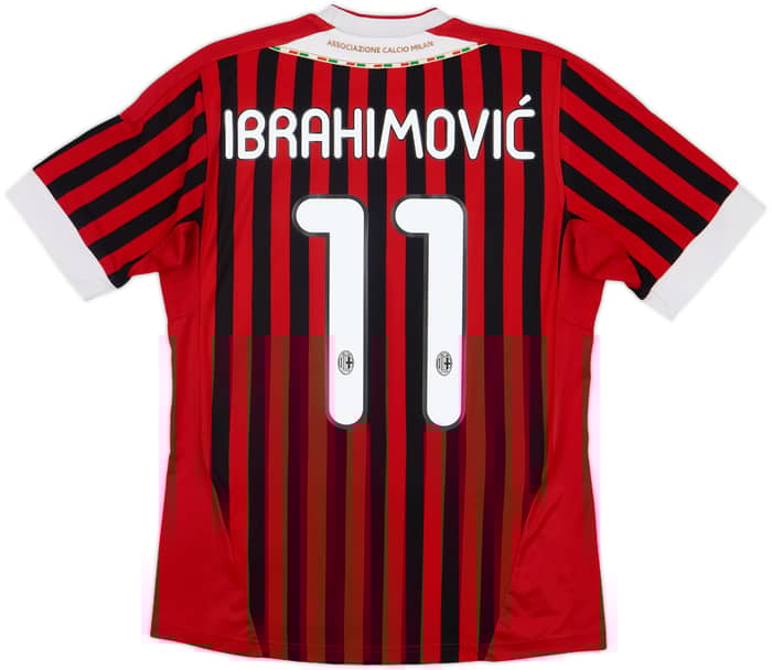 2011-12 AC Milan Home Shirt Ibrahimovic #11 - 7/10 - (S)