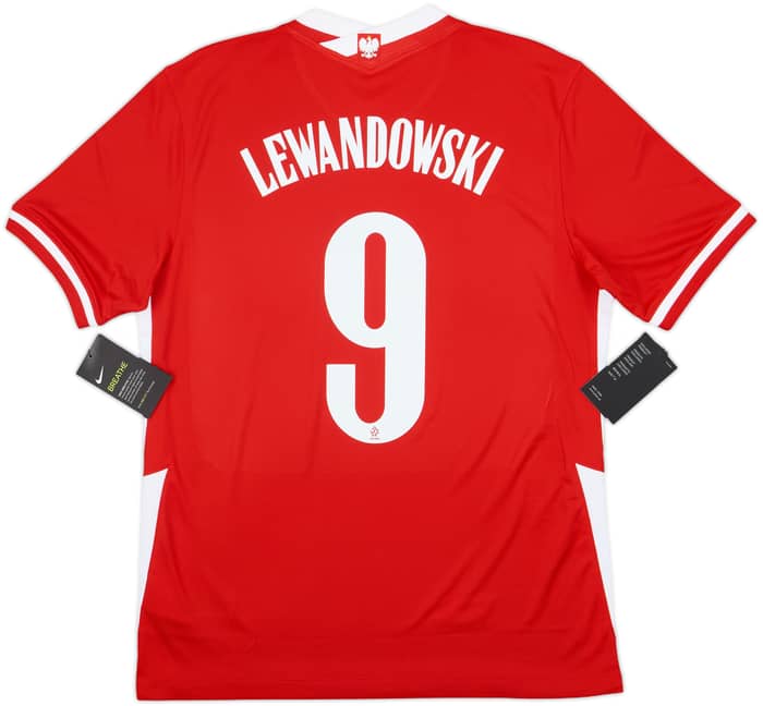 2020-21 Poland Away Shirt Lewandowski #9 (M)