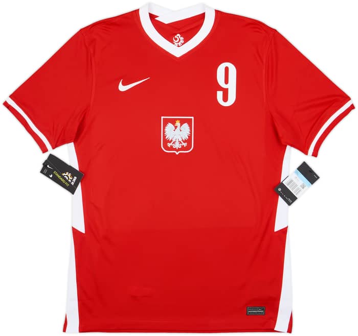 2020-21 Poland Away Shirt Lewandowski #9 (M)