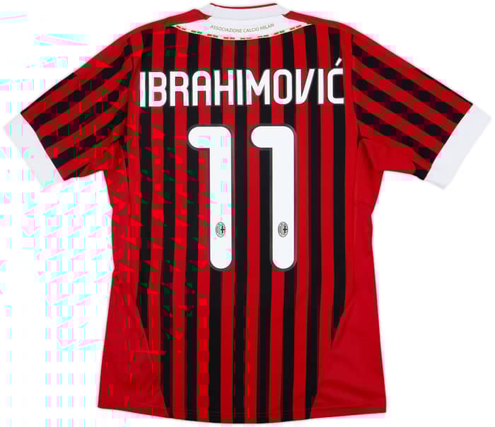 2011-12 AC Milan Home Shirt Ibrahimovic #11 - 7/10 - (S)