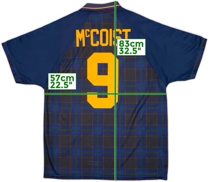 1994-96 Scotland Home Shirt McCoist #9 - 7/10 - (XL)