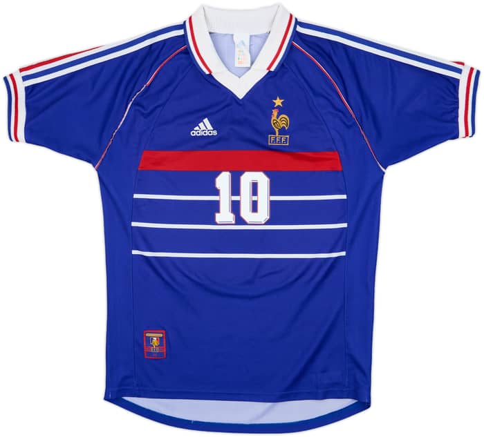 1998-00 France Home Shirt Zidane #10 - 8/10 - (XL)