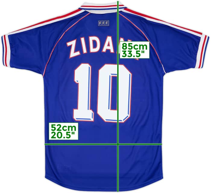 1998-00 France Home Shirt Zidane #10 - 8/10 - (XL)