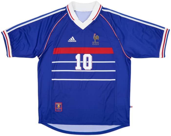 1998-00 France Home Shirt Zidane #10 - 8/10 - (XL)