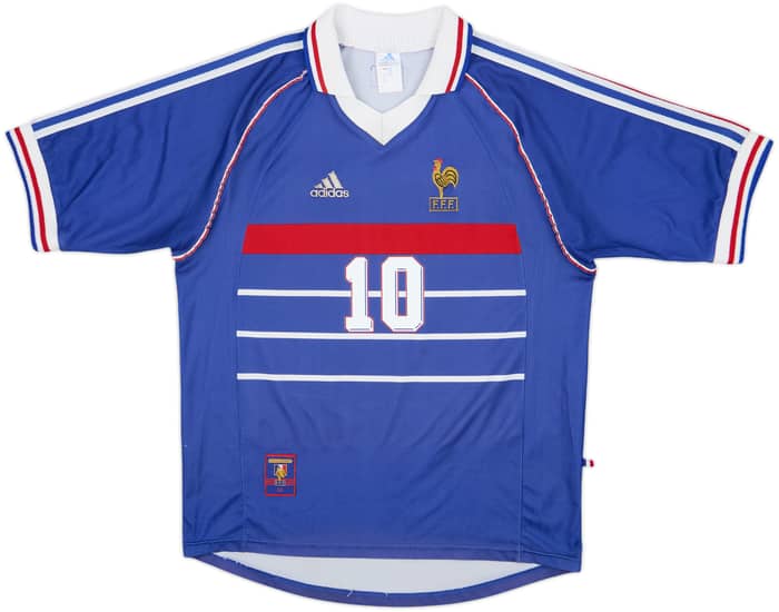 1998-00 France Home Shirt Zidane #10 - 5/10 - (M)