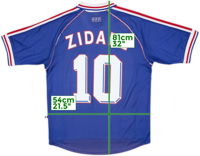 1998-00 France Home Shirt Zidane #10 - 5/10 - (M)