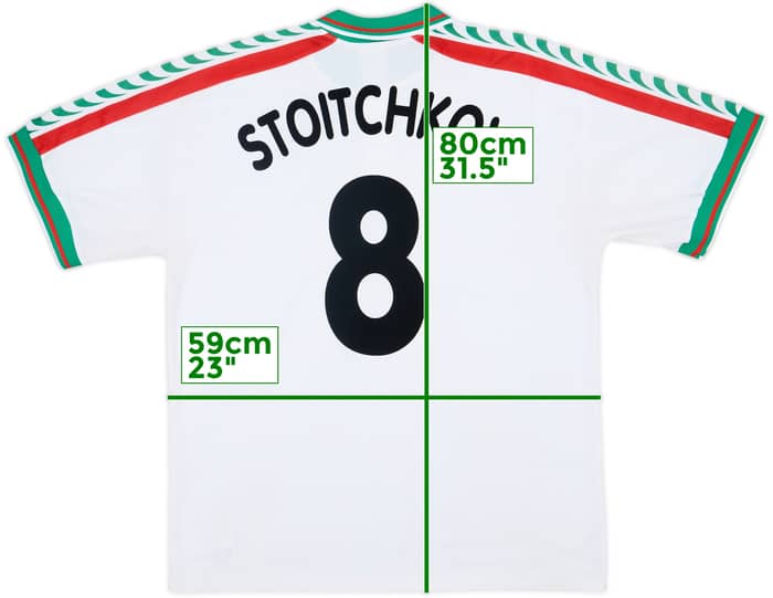 1996-98 Bulgaria Home Shirt Stoitchkov #8 - 8/10 - (L)