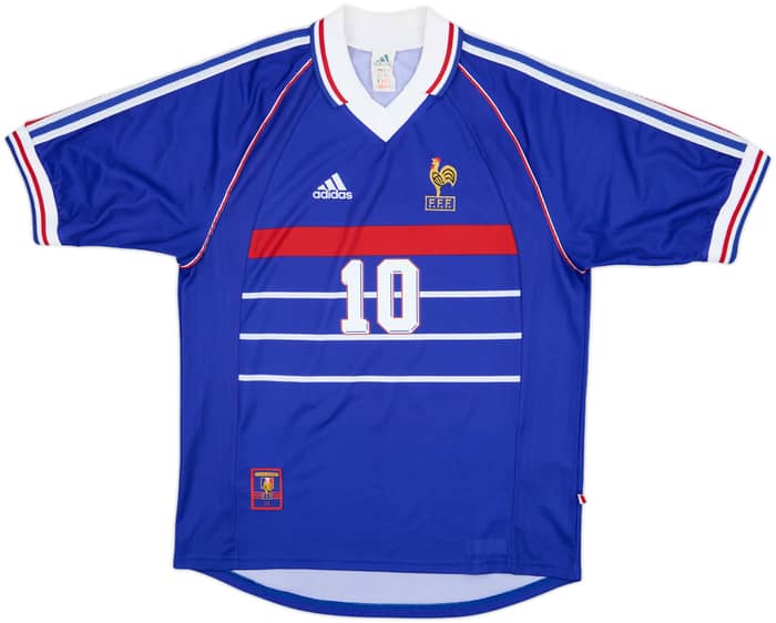 1998-00 France Home Shirt Zidane #10 - 9/10 - (M)