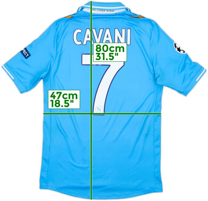 2011-12 Napoli Home Shirt Cavani #7 - 6/10 - (L)