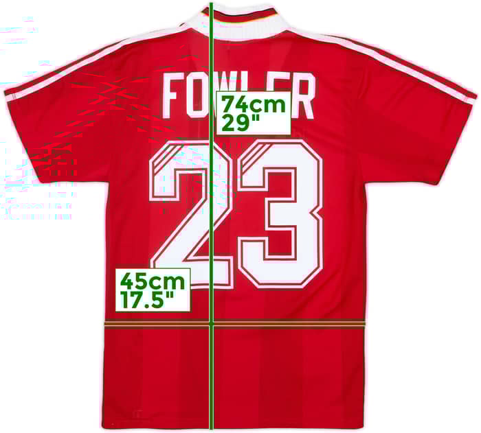 1995-96 Liverpool Home Shirt Fowler #23 - 6/10 - (S)
