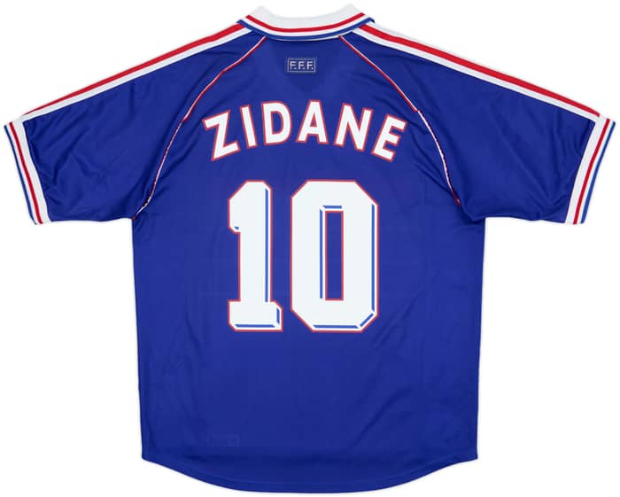 1998-00 France Home Shirt Zidane #10 - 8/10 - (XL)
