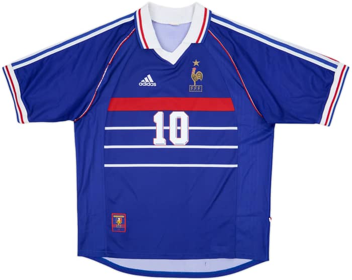 1998-00 France Home Shirt Zidane #10 - 8/10 - (XL)