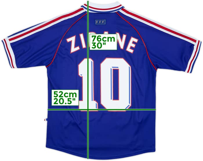 1998-00 France Home Shirt Zidane #10 - 7/10 - (M)