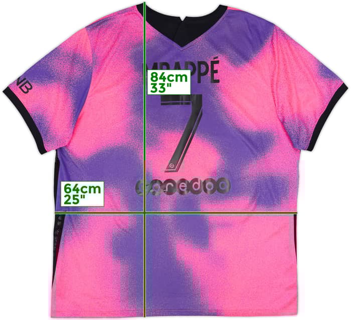 2020-21 Paris Saint-Germain Fourth Shirt Mbappe #7 - 9/10 - (XXL)