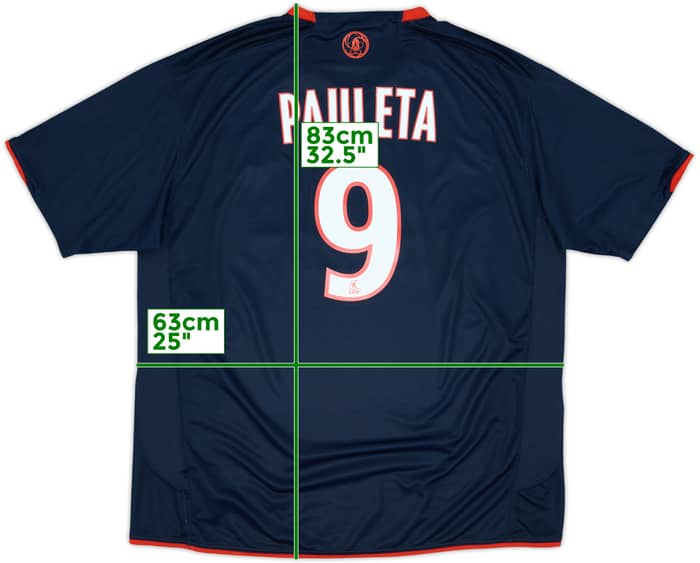2007-08 Paris Saint-Germain Home Shirt Pauleta #9 - 8/10 - (XXL)