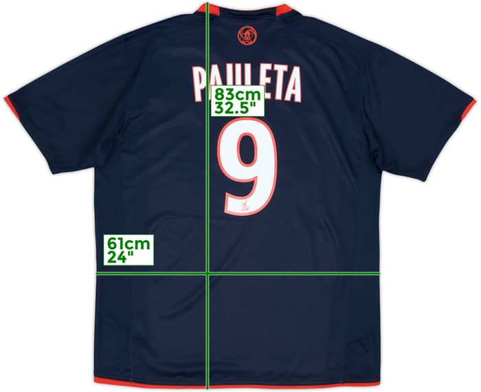 2007-08 Paris Saint-Germain Home Shirt Pauleta #9 - 9/10 - (XL)