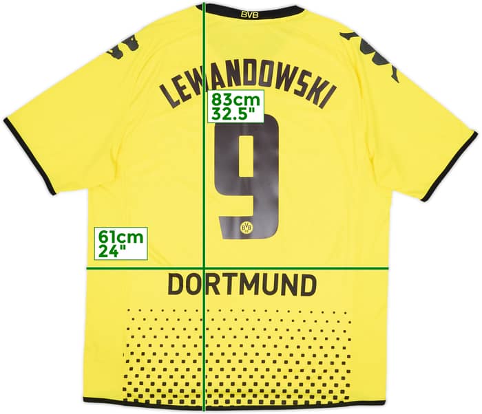 2011-12 Borussia Dortmund Home Shirt Lewandowksi #9 - 8/10 - (XXL)