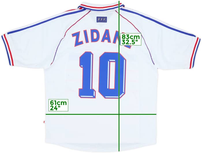 1998 France Away Shirt Zidane #10 - 8/10 - (XL)