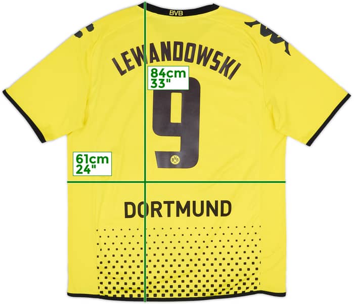 2011-12 Borussia Dortmund Home Shirt Lewandowksi #9 - 9/10 - (XXL)