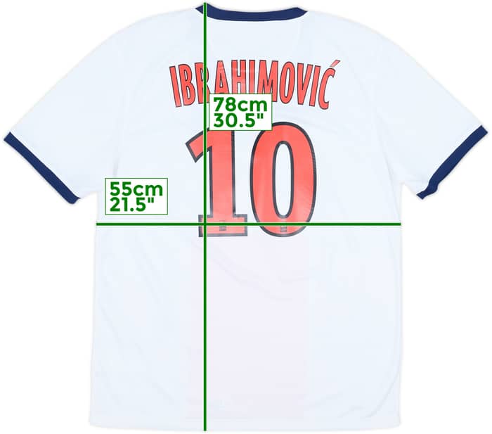 2013-14 Paris Saint-Germain Away Shirt Ibrahimovic #10 - 9/10 - (L)