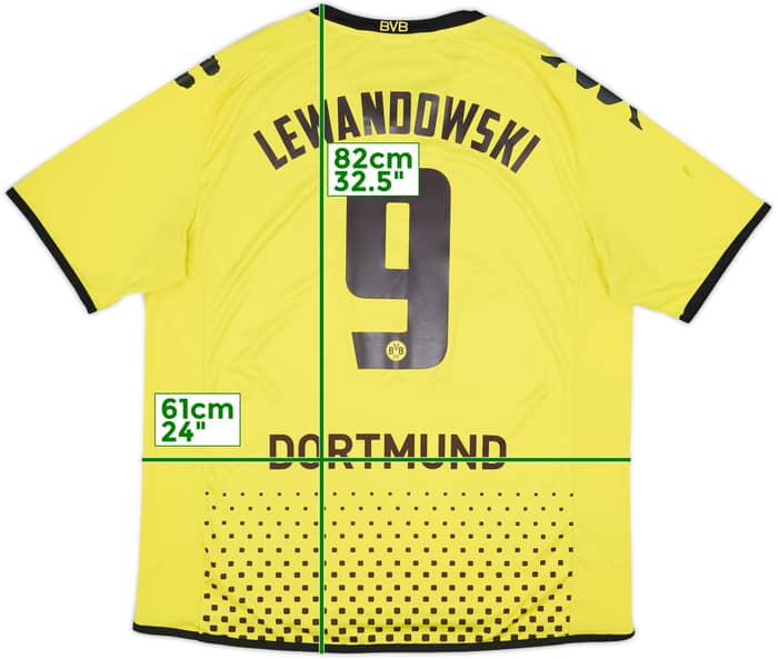 2011-12 Borussia Dortmund Home Shirt Lewandowksi #9 - 7/10 - (XXL)