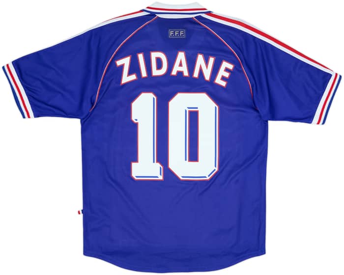 1998-00 France Home Shirt Zidane #10 - 8/10 - (L)