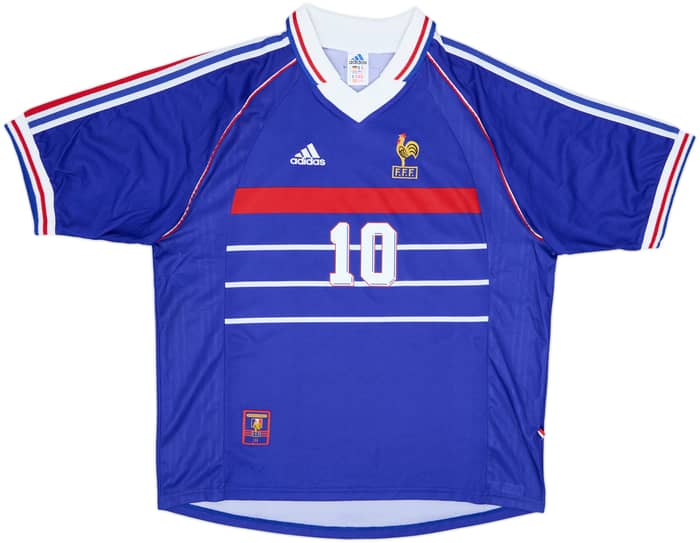 1998-00 France Home Shirt Zidane #10 - 8/10 - (XL)