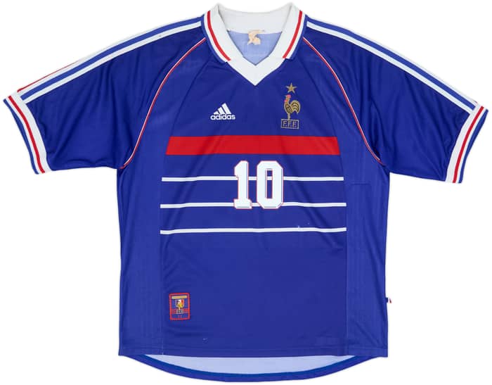 1998-00 France Home Shirt Zidane #10 - 6/10 - (L)