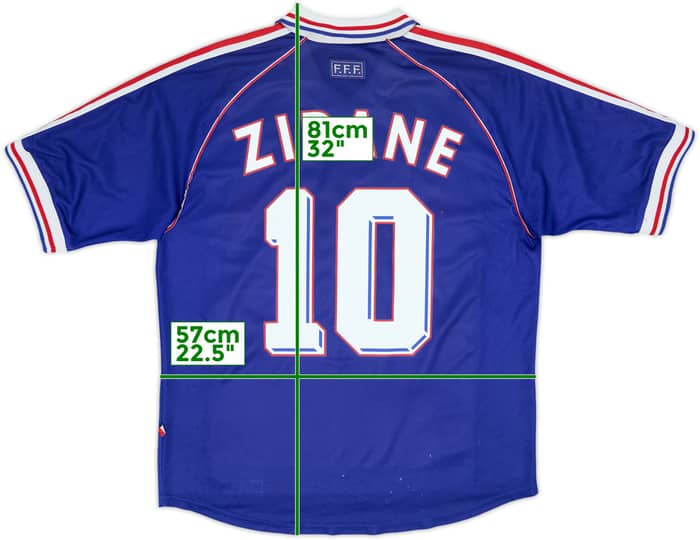1998-00 France Home Shirt Zidane #10 - 6/10 - (L)
