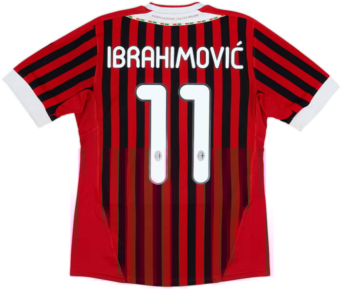 2011-12 AC Milan Home Shirt Ibrahimovic #11 - 5/10 - (S)