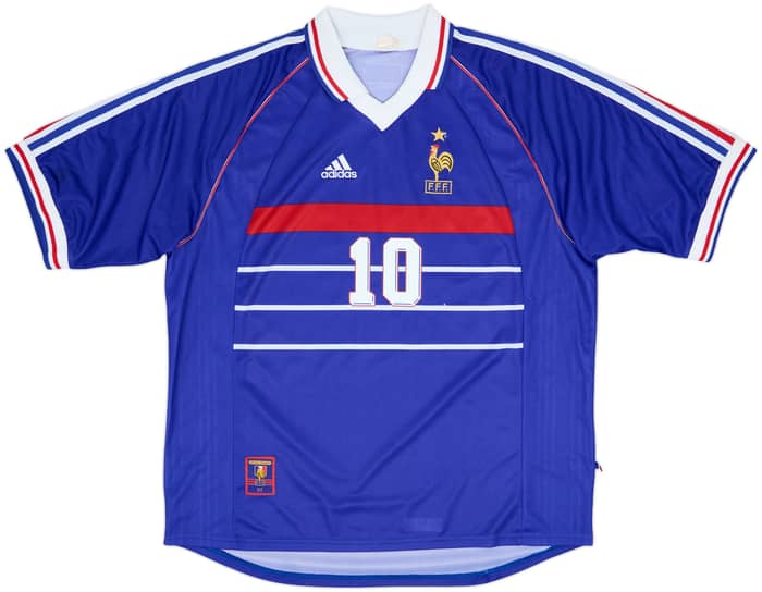 1998-00 France Home Shirt Zidane #10 - 8/10 - (XL)