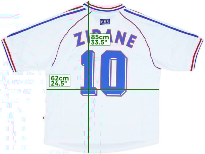 1998 France Away Shirt Zidane #10 - 8/10 - (XL)
