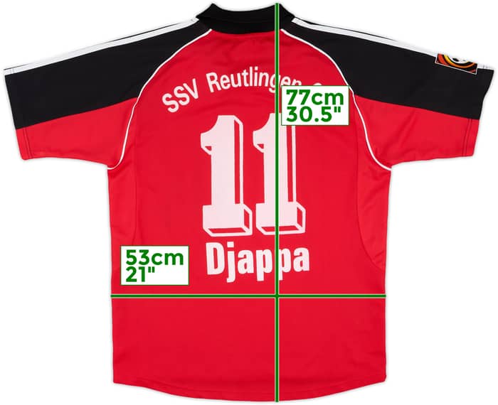 2000-01 SSV Reutlingen Home Shirt Djappa #11 - 9/10 - (M)