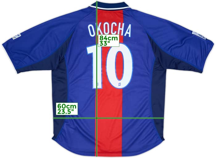 2000-01 Paris Saint-Germain Home Shirt Okocha #10 - 8/10 - (XL)