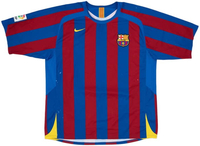 2005-06 Barcelona Home Shirt Ronaldinho #10 - 6/10 - (XL)