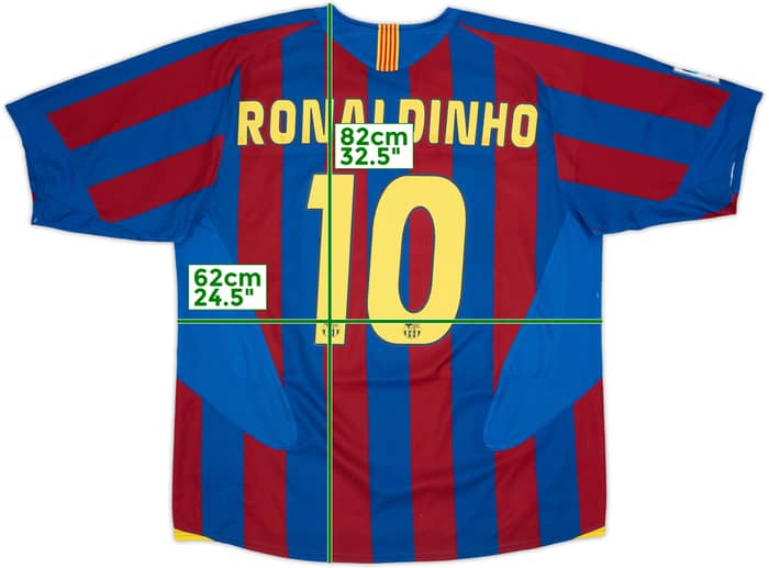2005-06 Barcelona Home Shirt Ronaldinho #10 - 6/10 - (XL)