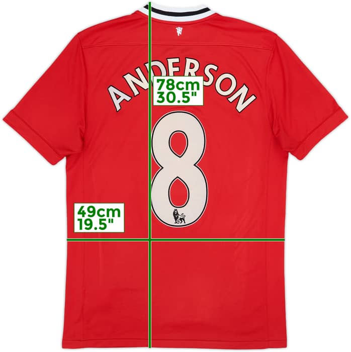 2011-12 Manchester United Home Shirt Anderson #8 - 6/10 - (M)