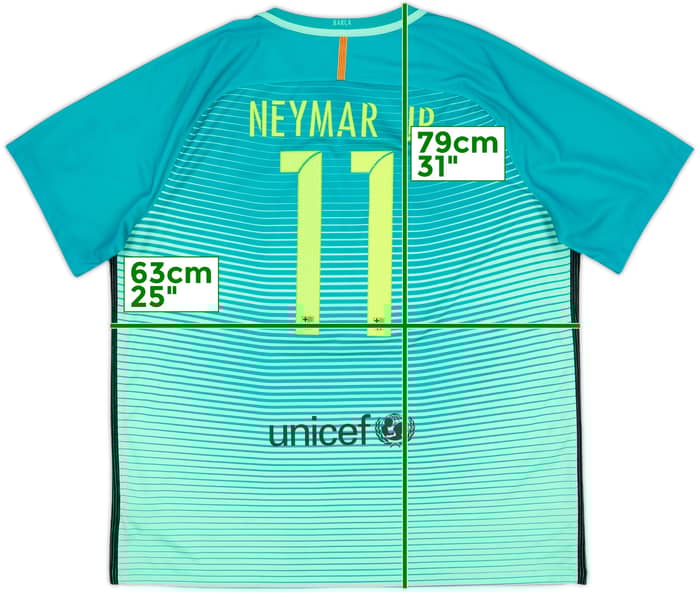 2016-17 Barcelona Third Shirt Neymar Jr #11 - 9/10 - (XXL)
