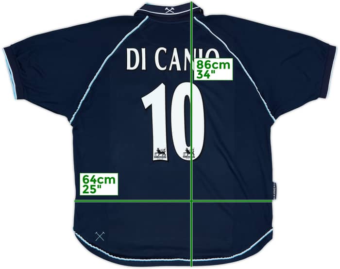 1999-01 West Ham Third Shirt Di Canio #10 - 8/10 - (XXL)