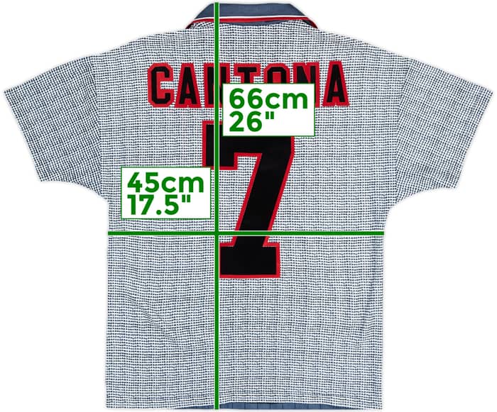 1995-96 Manchester United Away Shirt Cantona #7 - 7/10 - (Y)
