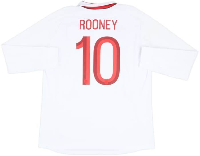 2009-10 England Home L/S Shirt Rooney #10 - 8/10 - (XL)