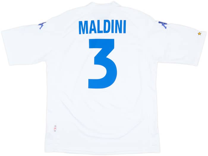 2000-01 Italy Away Shirt Maldini #3 - 8/10 - (XL)