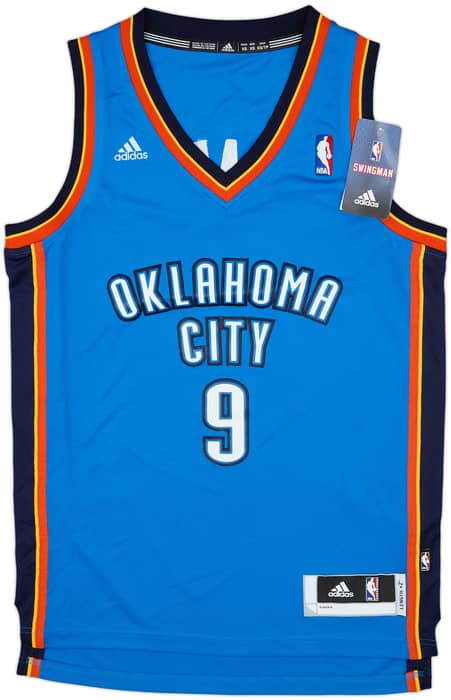 2010-14 Oklahoma City Thunder Ibaka #9 adidas Swingman Away Jersey (XS)