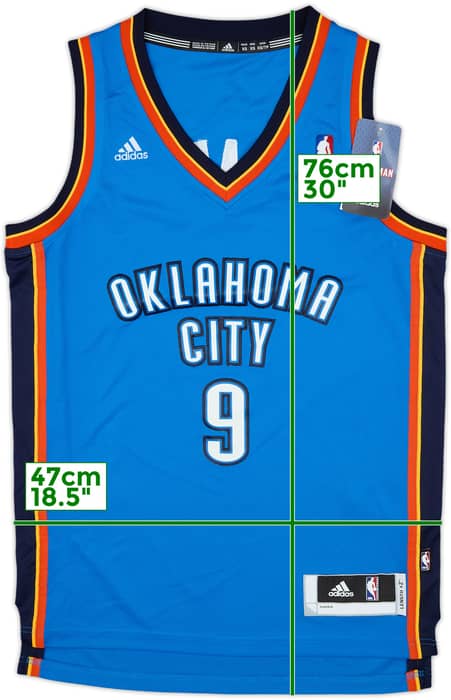 2010-14 Oklahoma City Thunder Ibaka #9 adidas Swingman Away Jersey (XS)
