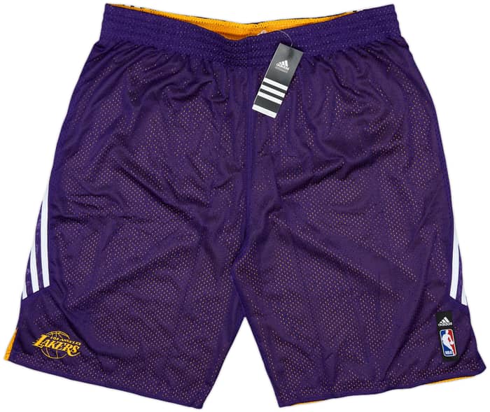 2013-14 LA Lakers adidas Reversible Training Shorts (XXL)