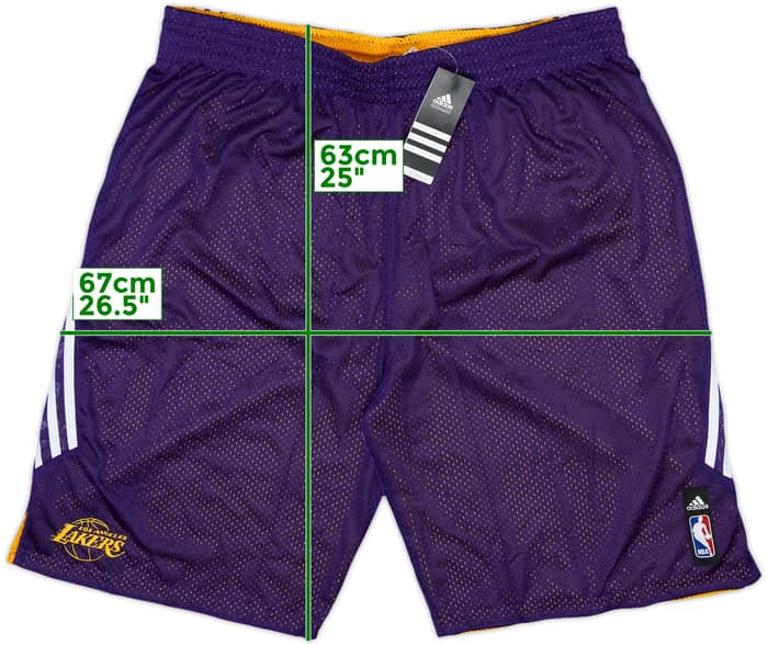 2013-14 LA Lakers adidas Reversible Training Shorts (XXL)