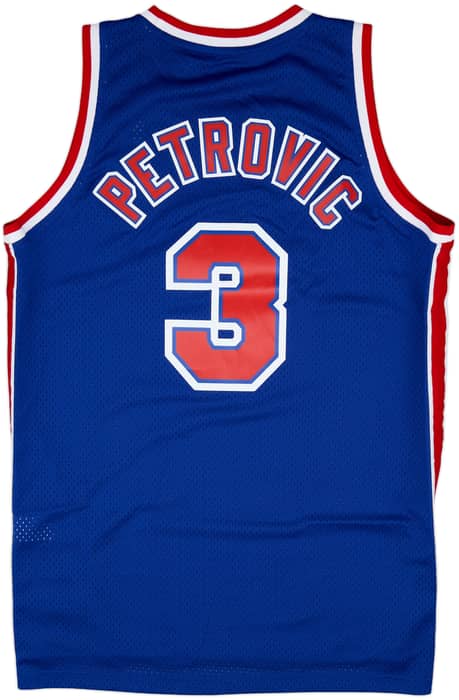 1991-92 New Jersey Nets Petrovic #3 adidas Hardwood Classics Swingman Away Jersey (XL)